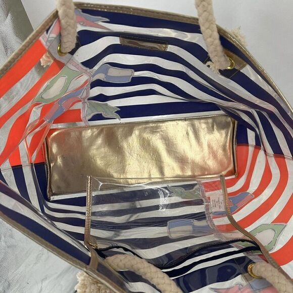 Lilly Pulitzer Shoreline Tote Raise The Sail Beach Bag Nautical Rare Preppy Cute - Picture 12 of 12